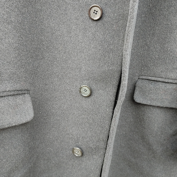 Vintage Classic Cashmere Long Over Coat Men Size 40 - Picture 6 of 16